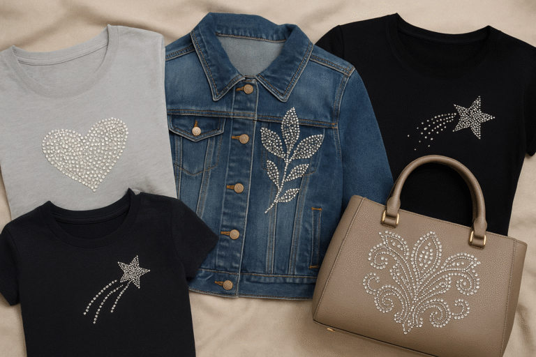 ✨ Apliques en pedrería: brillo y elegancia pa’ tus prendas